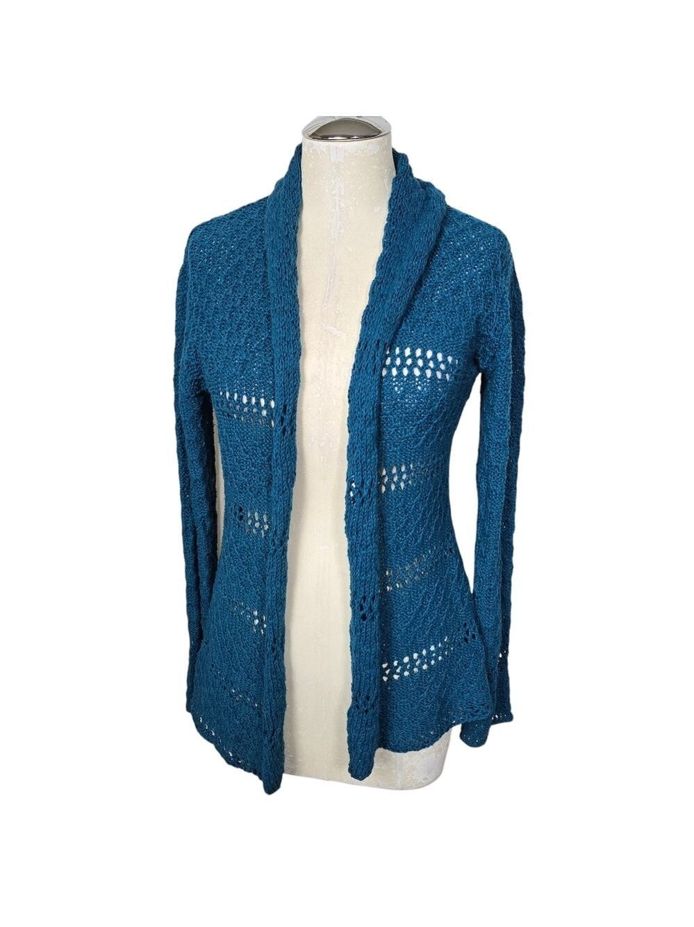 Wooden Ships Teal Open Cardigan S/M